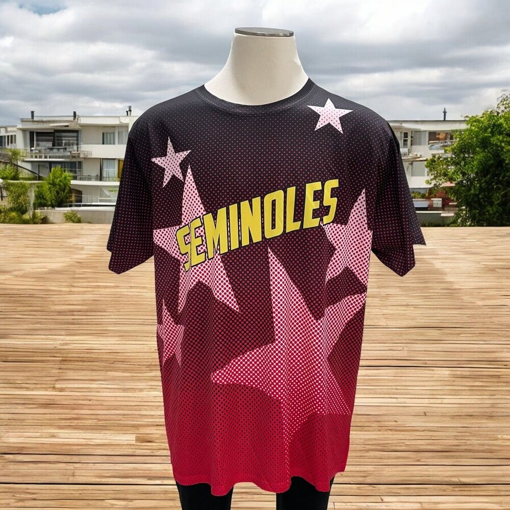 Seminoles 2XL Mesh Performance T Red‎ Star Sporty Athletic Activewear Workout